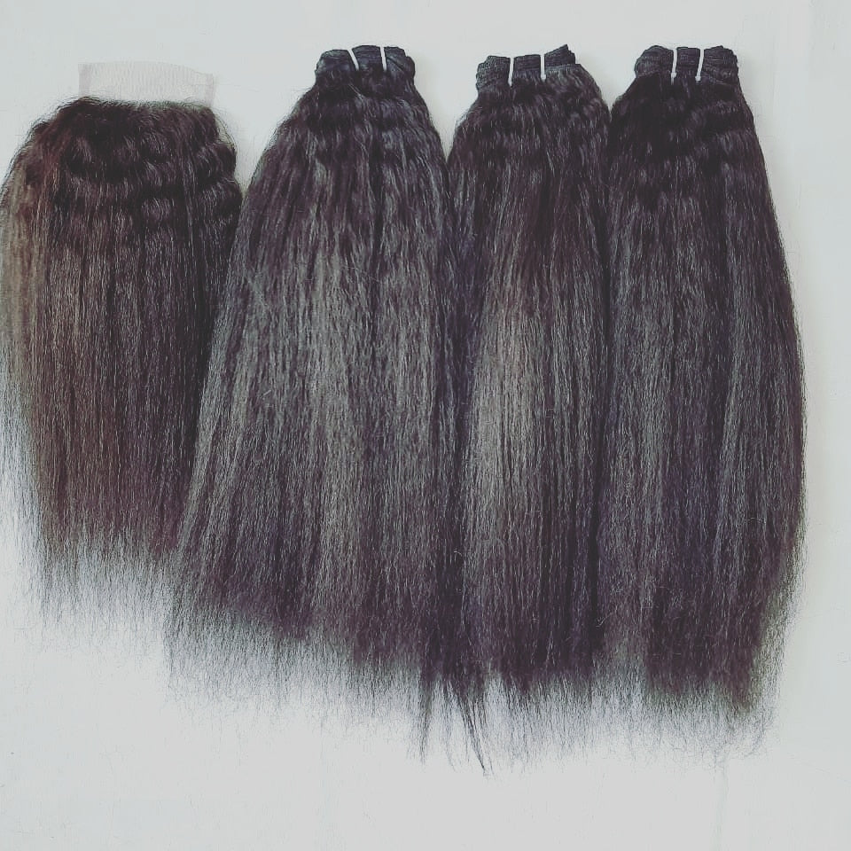 Indian Kinky Straight Hair Extensions